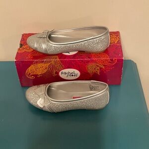 Rachel Shoes Sparkling Silver Dress Flats